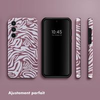 Selencia Coque arrière Vivid Tough Samsung Galaxy A35 - Trippy Swirl Dark Rose