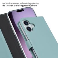 Selencia Étui portefeuille en cuir véritable Apple iPhone 17 - Bleu clair