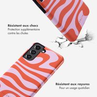 Selencia Coque arrière Vivid Samsung Galaxy S21 FE - Dream Swirl Pink