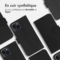 Accezz Étui de téléphone portefeuille Wallet iPhone 15 - Noir