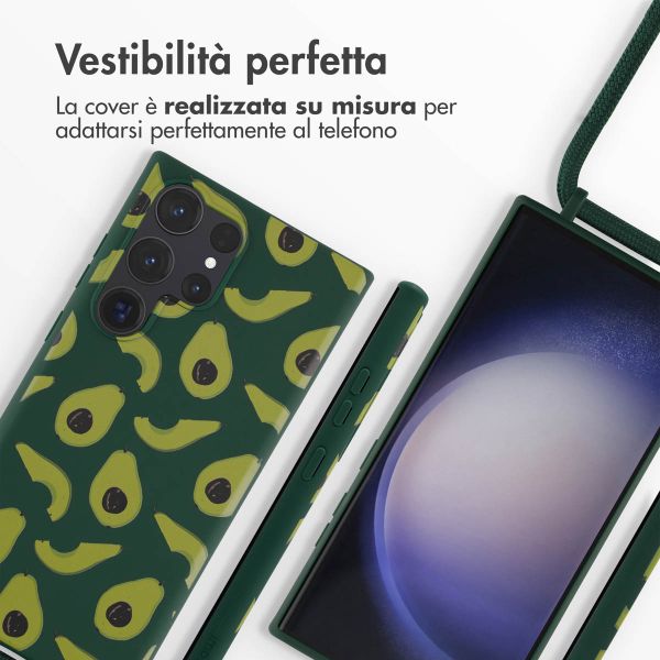 imoshion Coque design en silicone avec cordon Samsung Galaxy S23 Ultra - Avocado Green