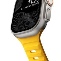 Nomad Bracelet Sport FKM Apple Watch Series 1-10 / SE / Ultra (2) - 42/44/45/46/49 mm - Jaune