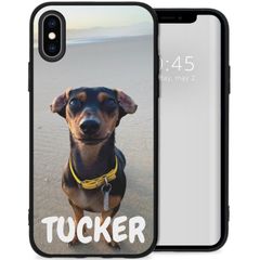 Concevez votre propre coque en gel Apple iPhone Xs / X - Noir