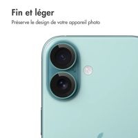 imoshion Lot de 2 protections d'objectif de caméra Apple iPhone 16 / 16 Plus - Teal