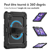 Accezz ﻿Coque arrière robuste avec bandoulière iPad Air 5 (2022) / Air 4 (2020) - Noir