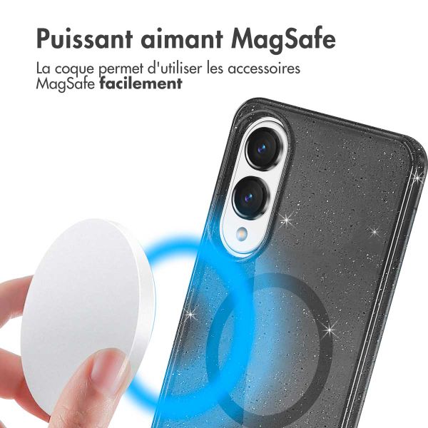 imoshion Coque Pailletée avec MagSafe Samsung Galaxy S25 Edge - Noir