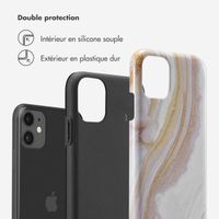 Selencia Coque arrière Vivid Tough iPhone 11 - Chic Marble Gold