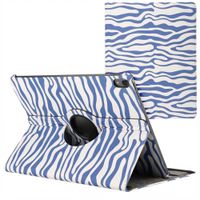 imoshion Coque tablette Design rotatif à 360° Apple iPad Pro 13 (2025) M5 / (2024) M4 - White Blue Stripes