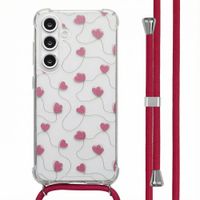 imoshion Coque Design avec cordon Samsung Galaxy S24 FE - Dusty Rose Connected Hearts