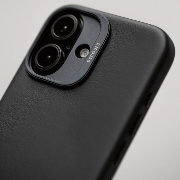 Decoded Coque en cuir MagSafe Apple iPhone 16 - Noir