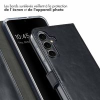 Selencia Étui portefeuille en cuir véritable Samsung Galaxy A16 - Noir