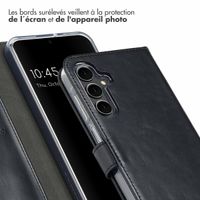 Selencia Étui de téléphone portefeuille en cuir véritable Samsung Galaxy A16 5G - Noir