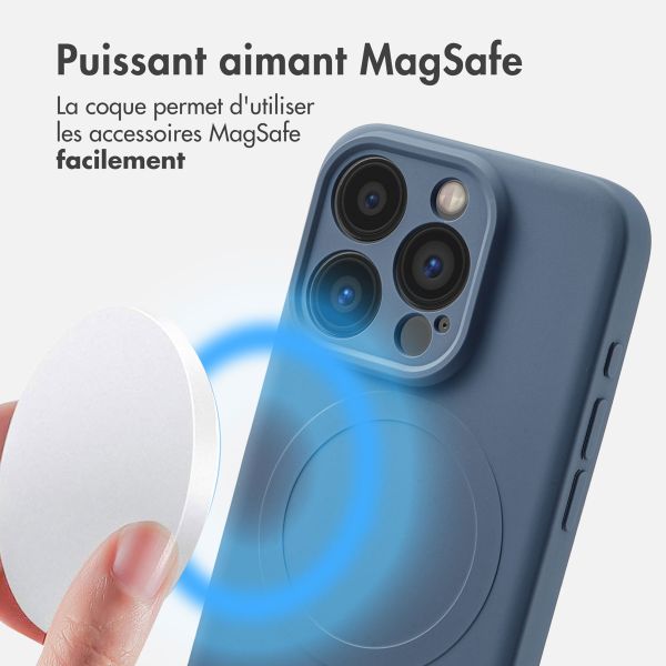 imoshion Coque Couleur avec MagSafe Apple iPhone 15 Pro - Bleu foncé