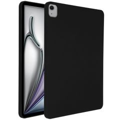 Accezz Coque Liquid Silicone avec porte-stylet iPad Air 13 pouces (2025) M3 / (2024) M2 - Noir