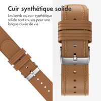 imoshion Bracelet en cuir moderne - Connexion universelle 22 mm - Marron