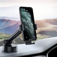 Baseus Simplism Gravity - Support de téléphone pour voiture - Tableau de bord / avant - Pliable - Réglable - Noir