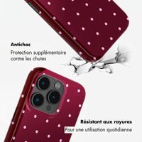 Selencia Coque arrière Vivid avec MagSafe Apple iPhone 15 Pro - Happy Dots Burgundy