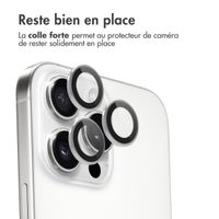 imoshion Lot de 2 protections d'objectif de caméra Apple iPhone 16 Pro / 16 Pro Max - Blanc / Titanium
