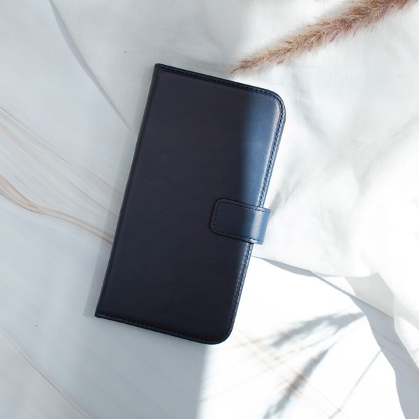 Selencia Étui portefeuille en cuir véritable Samsung Galaxy S10 - Bleu