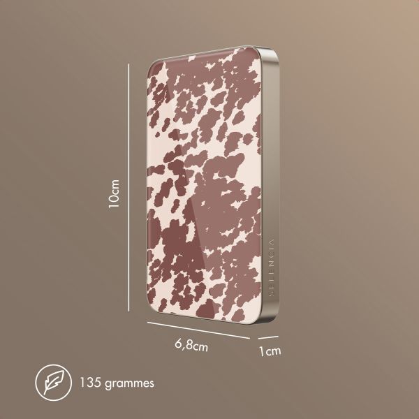 Selencia Powerbank Vivid 5 000 mAh - MagSafe et Qi2 - Desert Gold / Country Moo'd