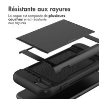 imoshion Coque arrière avec porte-cartes iPhone SE (2022 / 2020) / 8 / 7 - Noir