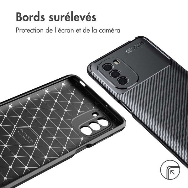 imoshion Coque silicone Carbon Motorola Moto G41 - Noir