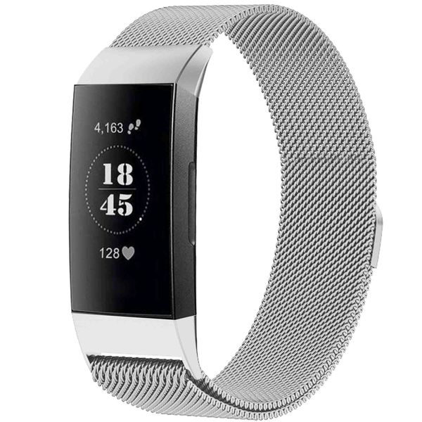 imoshion Bracelet magnétique milanais Fitbit Charge 3 / 4 - Taille S - Argent