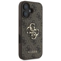 Guess Coque 4G Metal Logo iPhone 16 - Brun