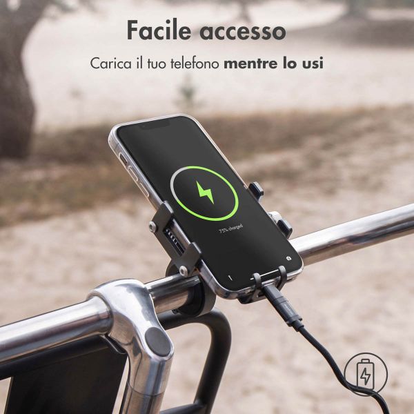 imoshion Support de téléphone pour vélo - Réglable - Universel - Aluminium - Gris