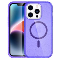 imoshion Coque Pailletée avec MagSafe Apple iPhone 14 Pro - Paillettes Violet