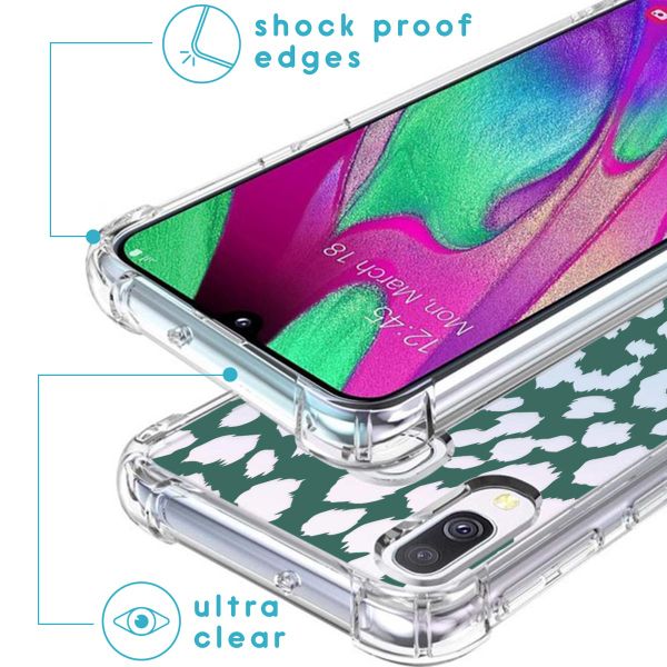 imoshion Coque Design avec cordon Samsung Galaxy A40 - Léopard - Vert