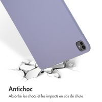 Accezz Coque Liquid Silicone avec porte-stylet Apple iPad Pro 13 (2025) M5 / (2024) M4 - Lila