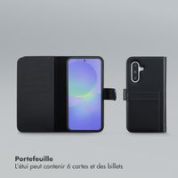 Selencia Étui portefeuille amovible Olyn avec MagSafe Samsung Galaxy A36 - Noir