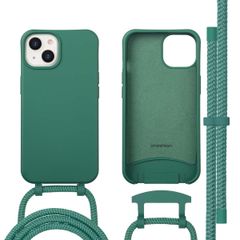 imoshion Coque arrière Color avec cordon amovible et MagSafe Apple iPhone 14 - Vert foncé