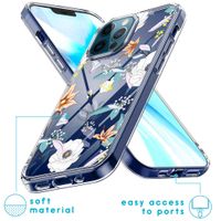 imoshion Coque Design iPhone 12 (Pro) - Fleur - Blanc