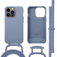 imoshion Coque arrière Color avec cordon amovible et MagSafe Apple iPhone 13 Pro - Ash Blue