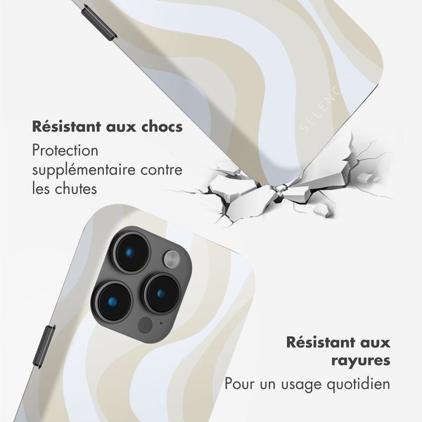 Selencia Coque arrière Vivid avec MagSafe Apple iPhone 15 Pro - Desert Waves Beige