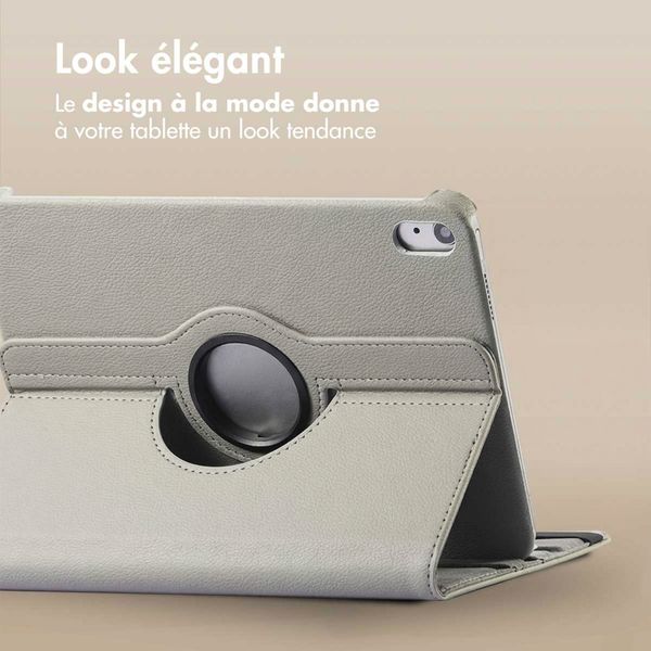 imoshion Coque tablette rotatif à 360° Apple iPad 11 (2025) 11 pouces A16 / iPad 10 (2022) 10.9 pouces - Gris