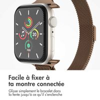 imoshion Bracelet milanais fin Apple Watch Series 1 à 9 / SE (38/40/41 mm) | Series 10 (42 mm) - Brun