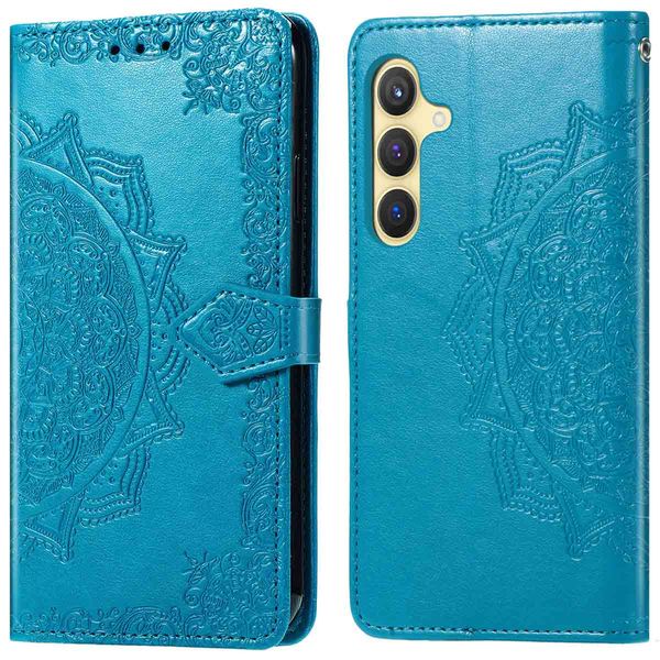 imoshion Etui de téléphone portefeuille Mandala Samsung Galaxy S25 - Turquoise