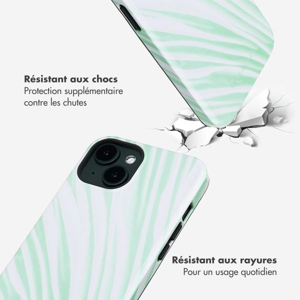 Selencia Coque arrière Vivid avec MagSafe Apple iPhone 14 - Nature Grayed Jade
