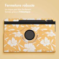 imoshion Coque tablette Design rotatif à 360° Samsung Galaxy Tab S10 Plus / Tab S9 Plus / Tab S9 FE Plus - Yellow Flowers