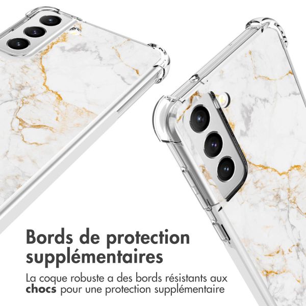 imoshion Coque Design avec cordon Samsung Galaxy S21 FE - White Marble