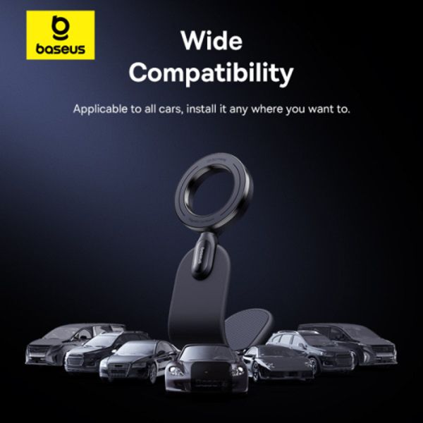 Baseus C02 Go Support de téléphone voiture - Magnétique - Tableau de bord et console centrale - Cluster Black