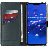 Selencia Étui portefeuille en cuir véritable Huawei Mate 20 Lite - Vert