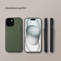 Selencia Coque Riva avec porte-cartes Apple iPhone 15 - Sage Green