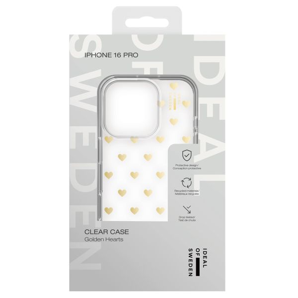 iDeal of Sweden Coque Clear iPhone 16 Pro - Golden Hearts