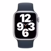 Apple Bracelet Boucle unique en Silicone Apple Watch | 38/40/41/42 mm - Taille 2 - Storm Blue