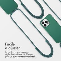 imoshion Coque arrière Color avec cordon amovible et MagSafe Apple iPhone 15 Pro Max - Vert foncé