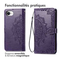 imoshion Etui de téléphone portefeuille Mandala iPhone SE 4 - Violet